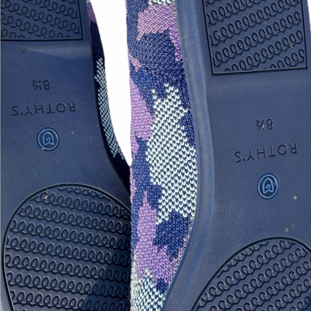 Rothy Retired Violet Botanicamo Flats, Women’s 8.5 Camo Botanical Print, Slip‑On - Picture 5 of 6